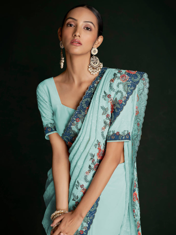 Vibrant color luxurious fabric exclusive attire crafted for elegance and style.