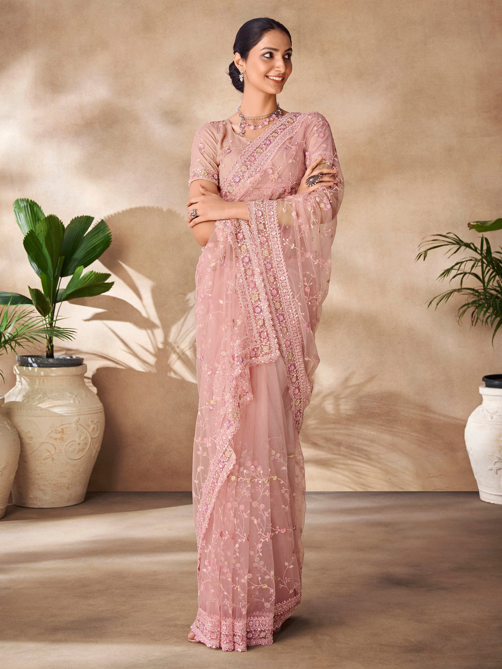 Vibrant color luxurious fabric exclusive attire crafted for elegance and style.