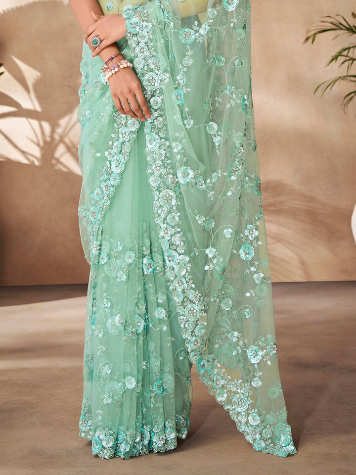 Vibrant color luxurious fabric exclusive attire crafted for elegance and style.