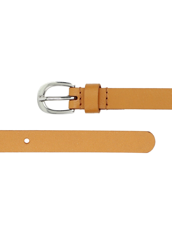 Elegant Beige Women's Leather Belt | Classic Style & Durable Design