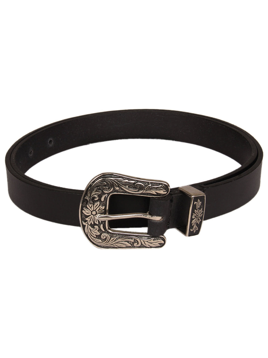 Black Cowboy Women's Belt | Genuine Leather Western Style Accessory