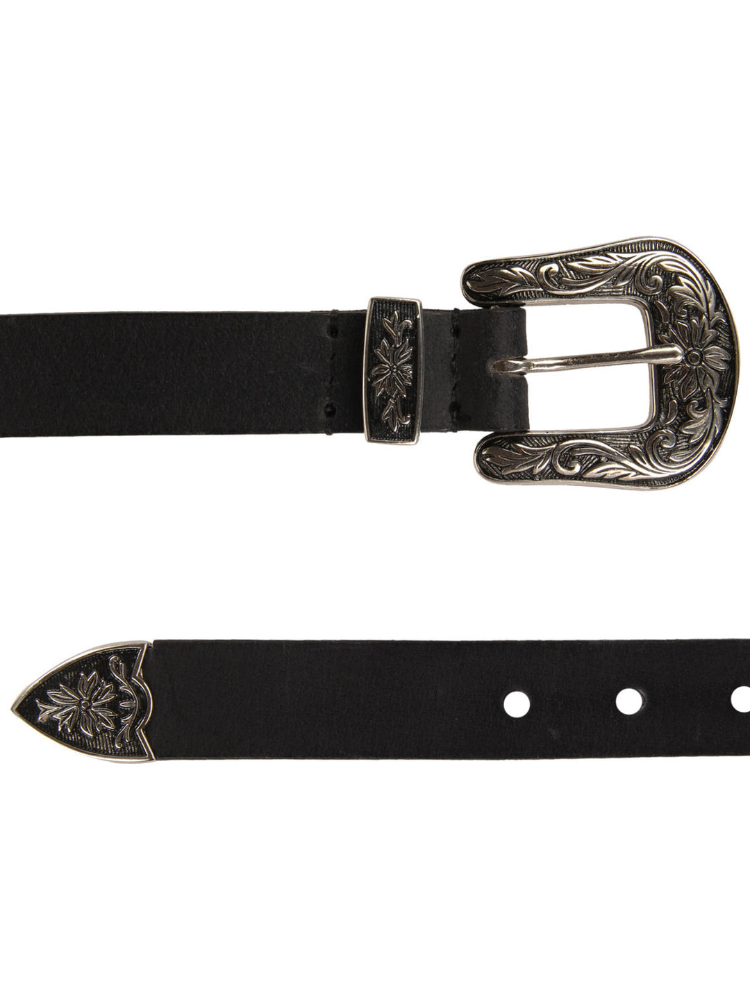 Black Cowboy Women's Belt | Genuine Leather Western Style Accessory