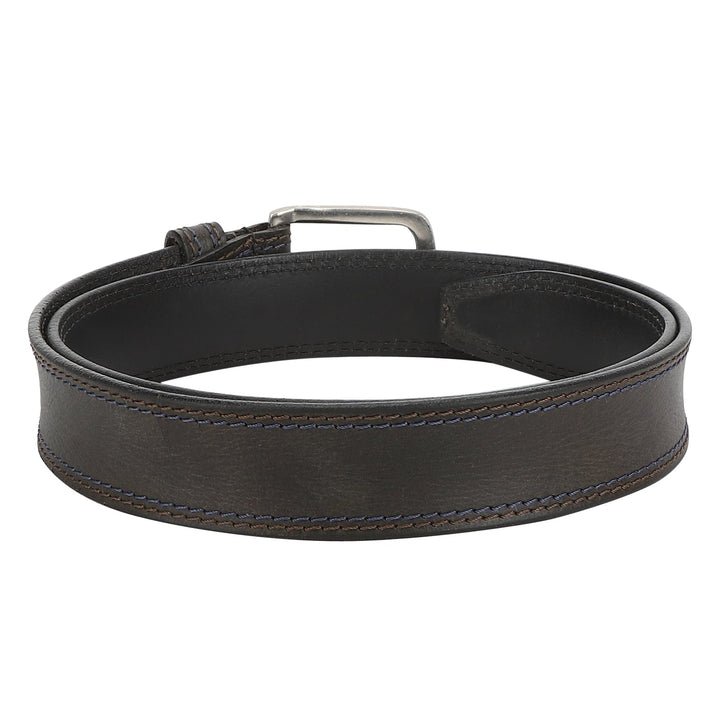 Contrast Stitch Casual Belt | Double-Stitched Genuine Leather Belt