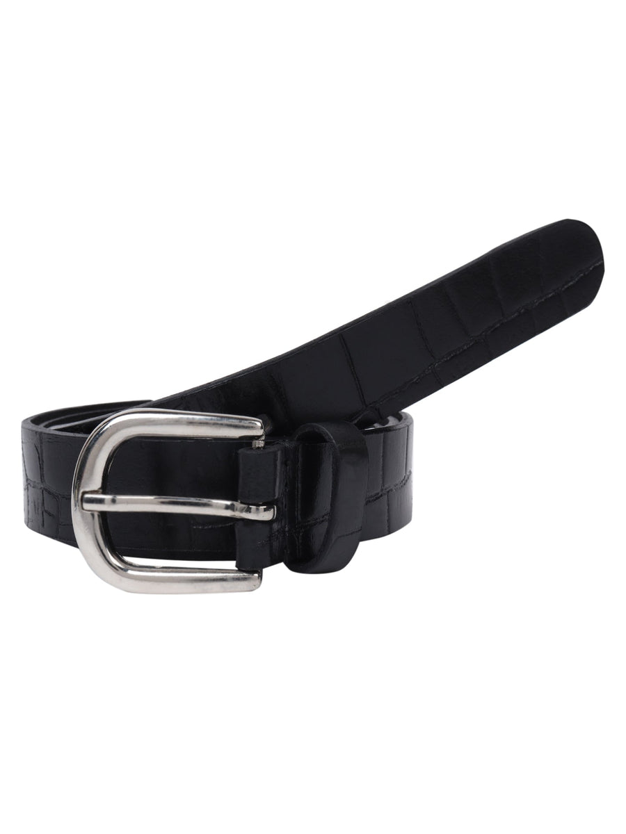 Croco embossed black belt Aditi Wasan