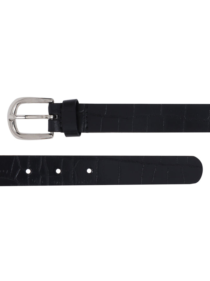 Croco embossed black belt Aditi Wasan