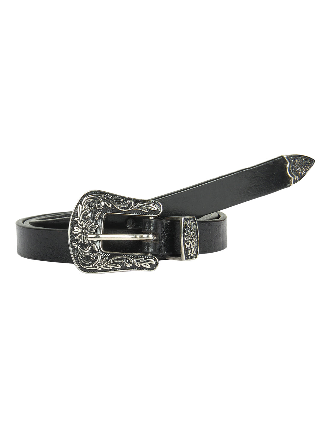 Black leather cowboy belt Aditi Wasan