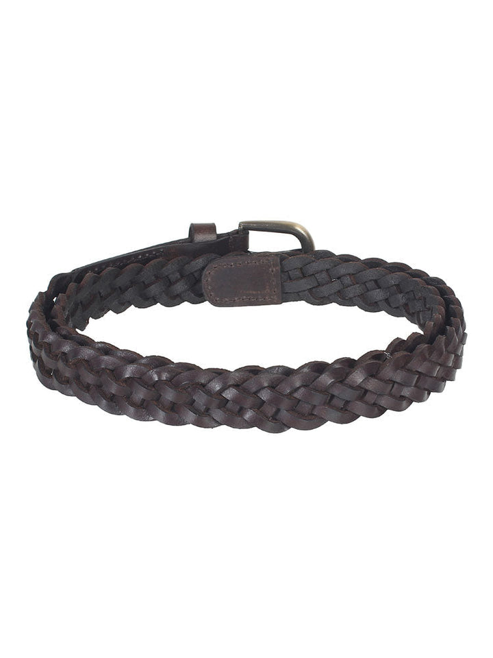 two tone brown braided belt aw brbdlb239 black