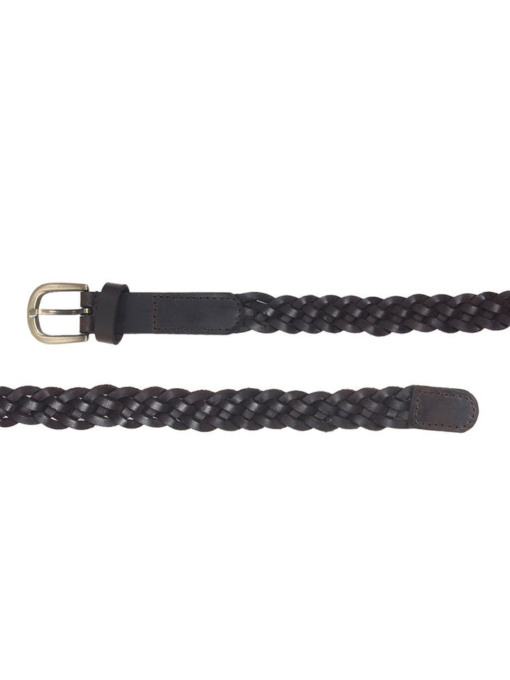 two tone brown braided belt aw brbdlb239 black