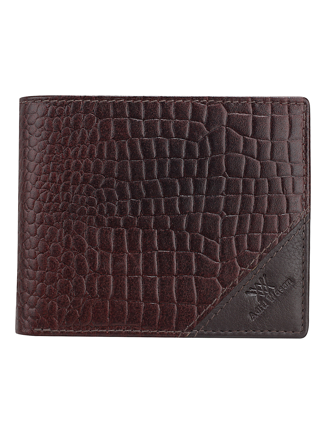 Embossed Croco Brown Wallet Aditi Wasan