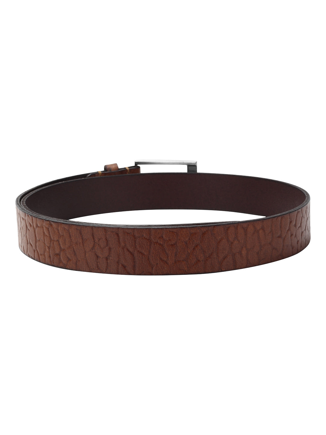 Crocodile Embossed Genuine Leather Belt | Stylish Brown Belt for Men