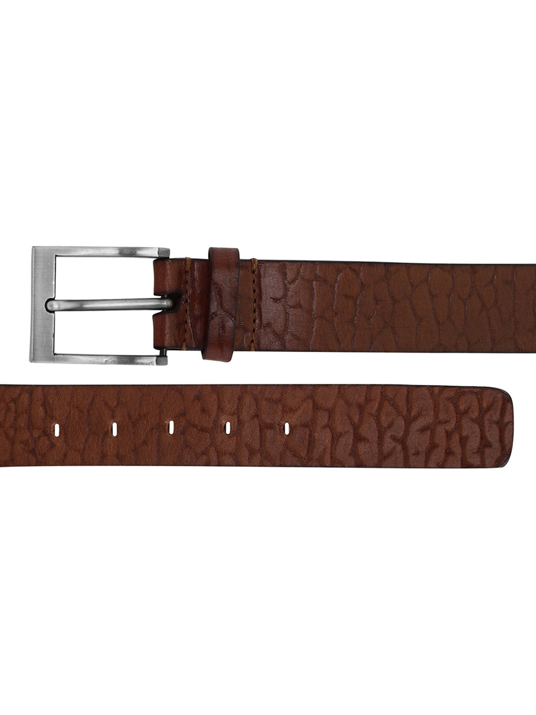 Crocodile Embossed Genuine Leather Belt | Stylish Brown Belt for Men