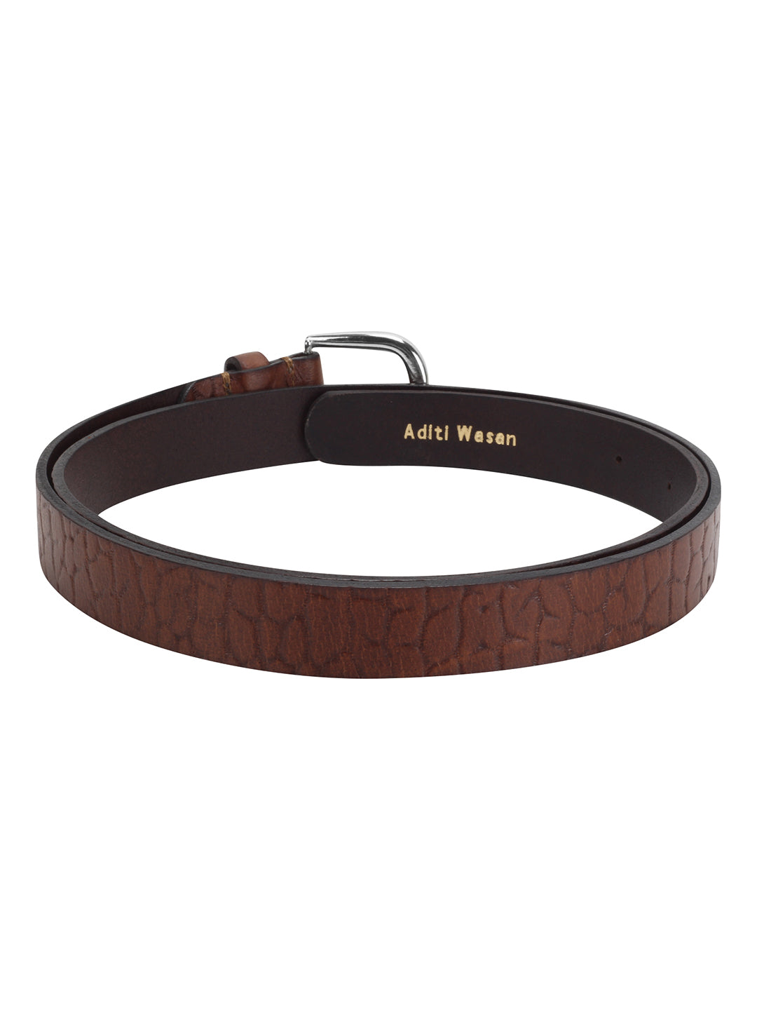 Brown Croc Embossed Women's Genuine Leather Belt | Stylish Fashion Accessory