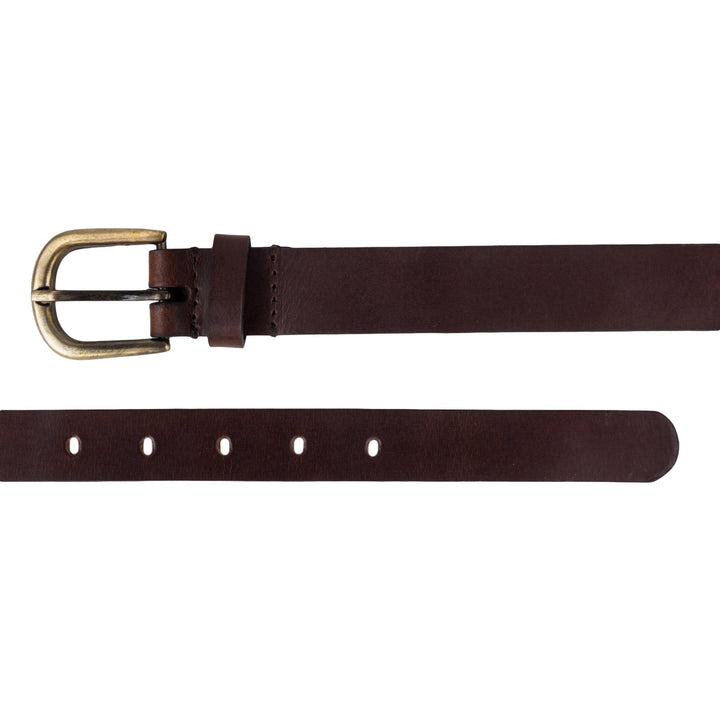 Brown Oil Pull-Up Women's Belt | Genuine Leather, Elegant Design