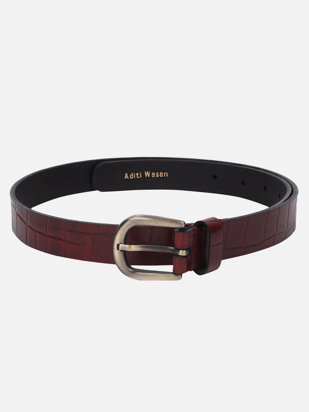 Croco embossed bordobelt Aditi Wasan