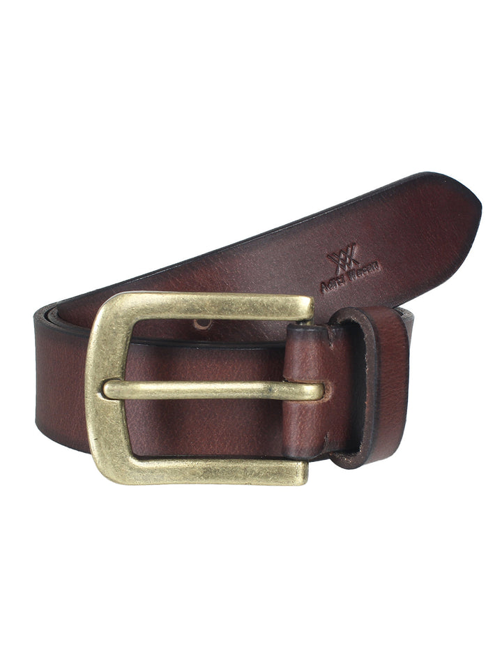 Two-tone Brown Genuine Leather Men's Belt | Classic Versatile Style