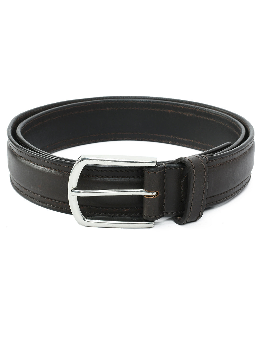 Genuine Leather Profile Men's Belt | Elegant Stitched Edge Design