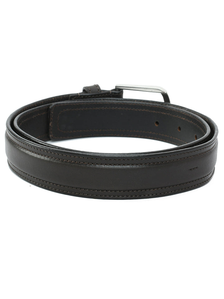 Genuine Leather Profile Men's Belt | Elegant Stitched Edge Design