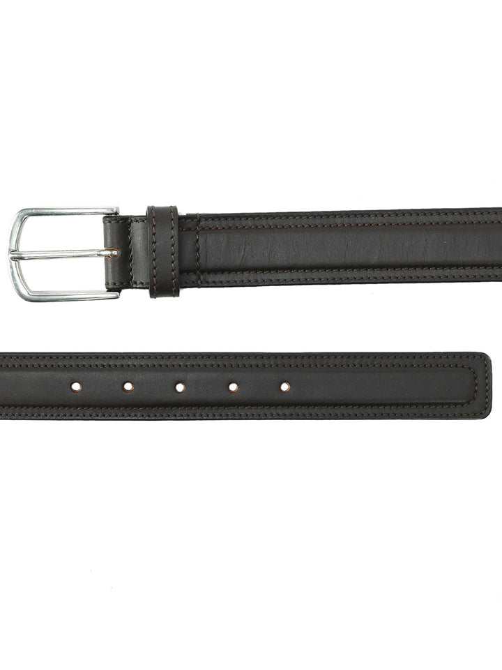 Genuine Leather Profile Men's Belt | Elegant Stitched Edge Design