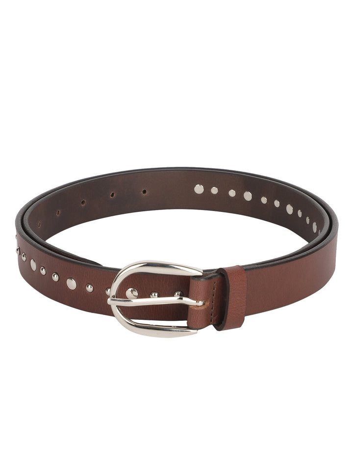 Aditi Wasan Women Casual Brown Studded Leather Belt