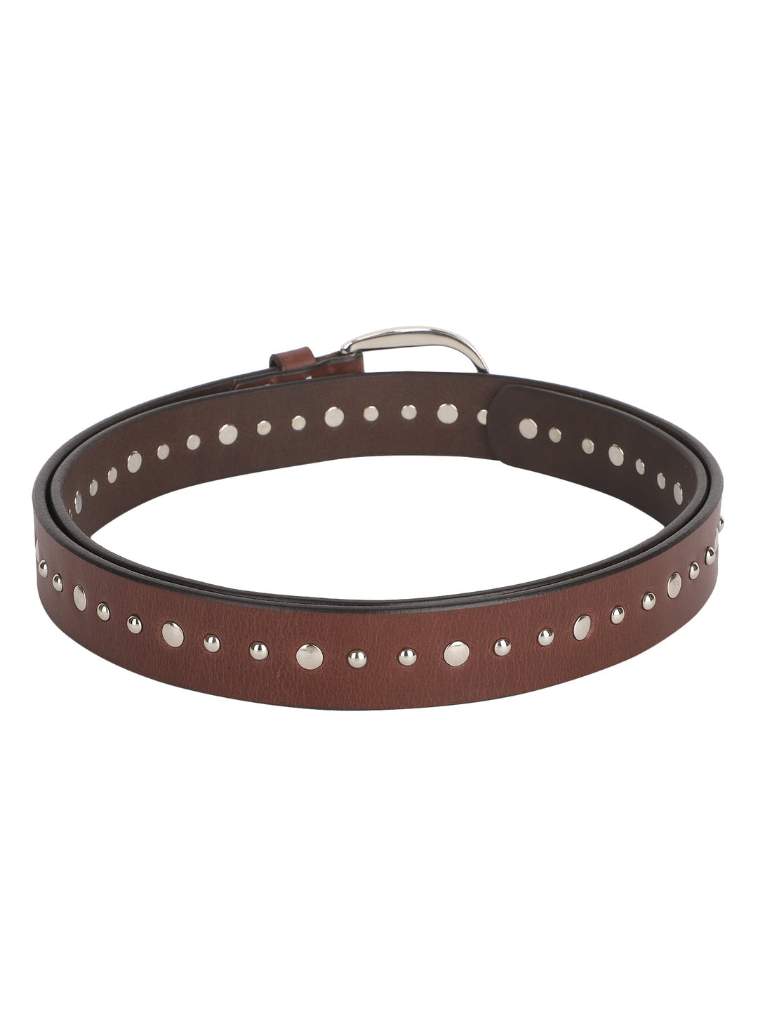 Women Casual Studded Leather Belt | Durable Stylish Accessory for Denim