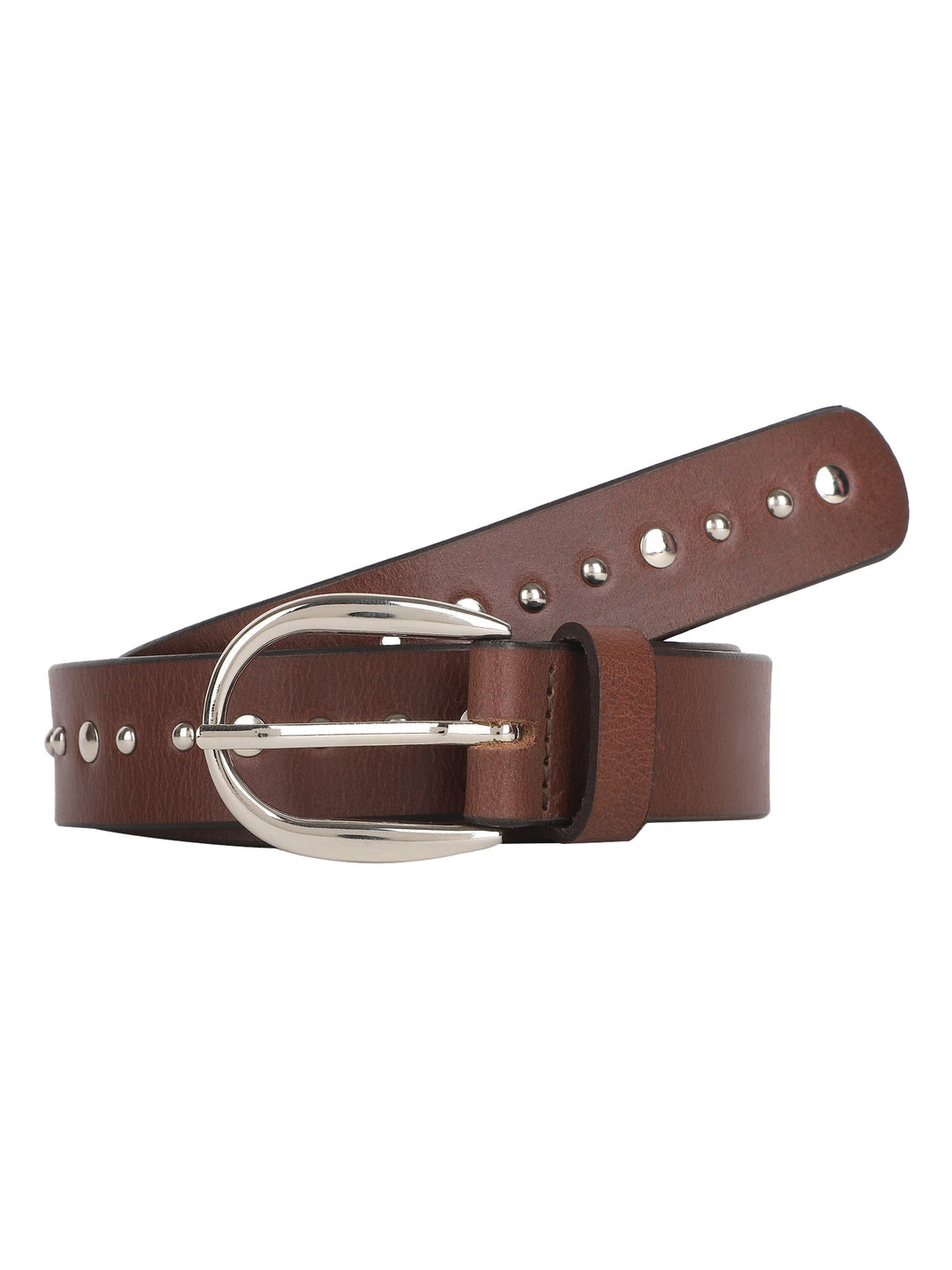 Women Casual Studded Leather Belt | Durable Stylish Accessory for Denim