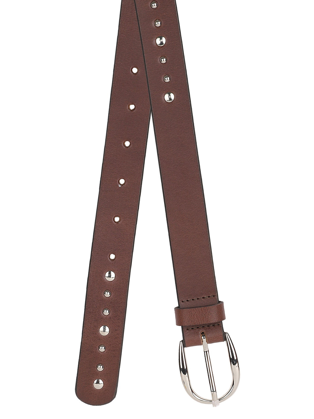 Women Casual Studded Leather Belt | Durable Stylish Accessory for Denim