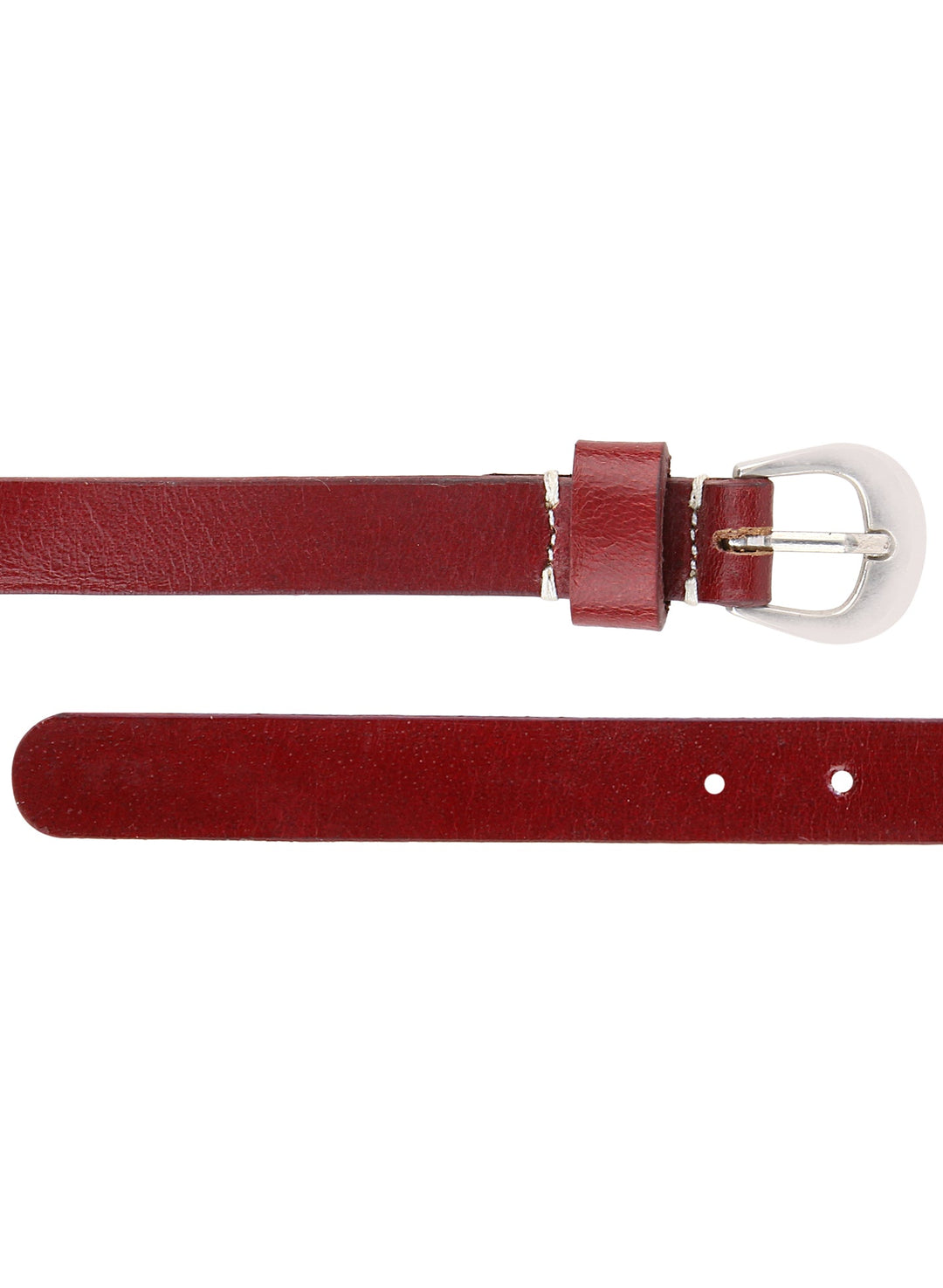 Women Casual Genuine Leather Belt | Elegant Burgundy Design for All Occasions