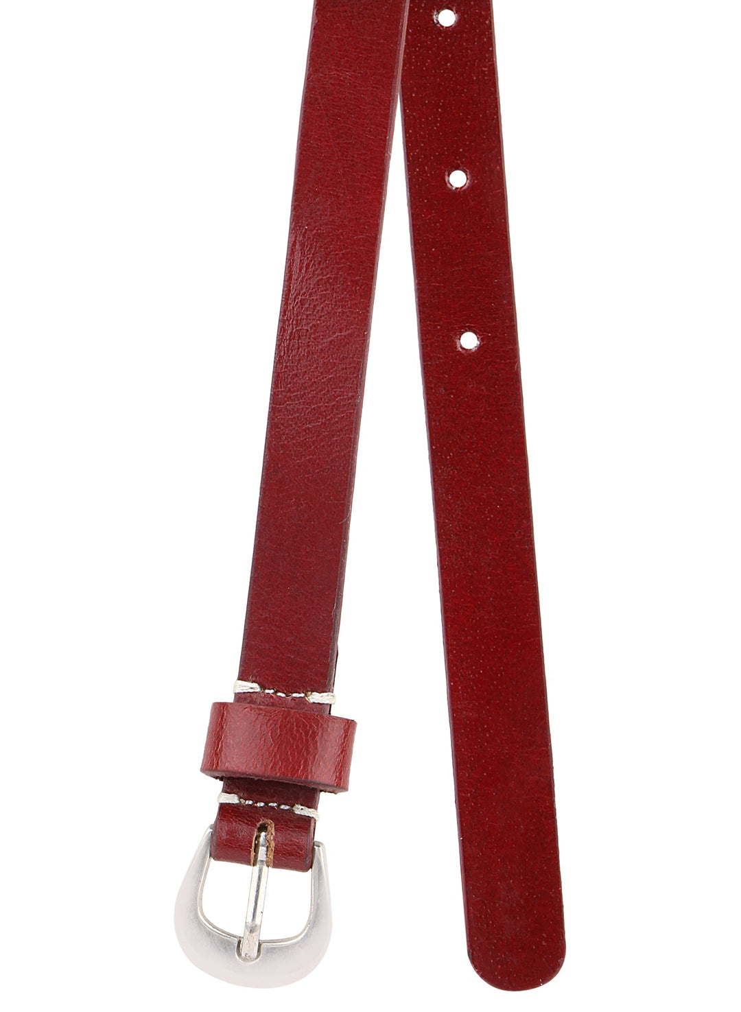 Women Casual Genuine Leather Belt | Elegant Burgundy Design for All Occasions