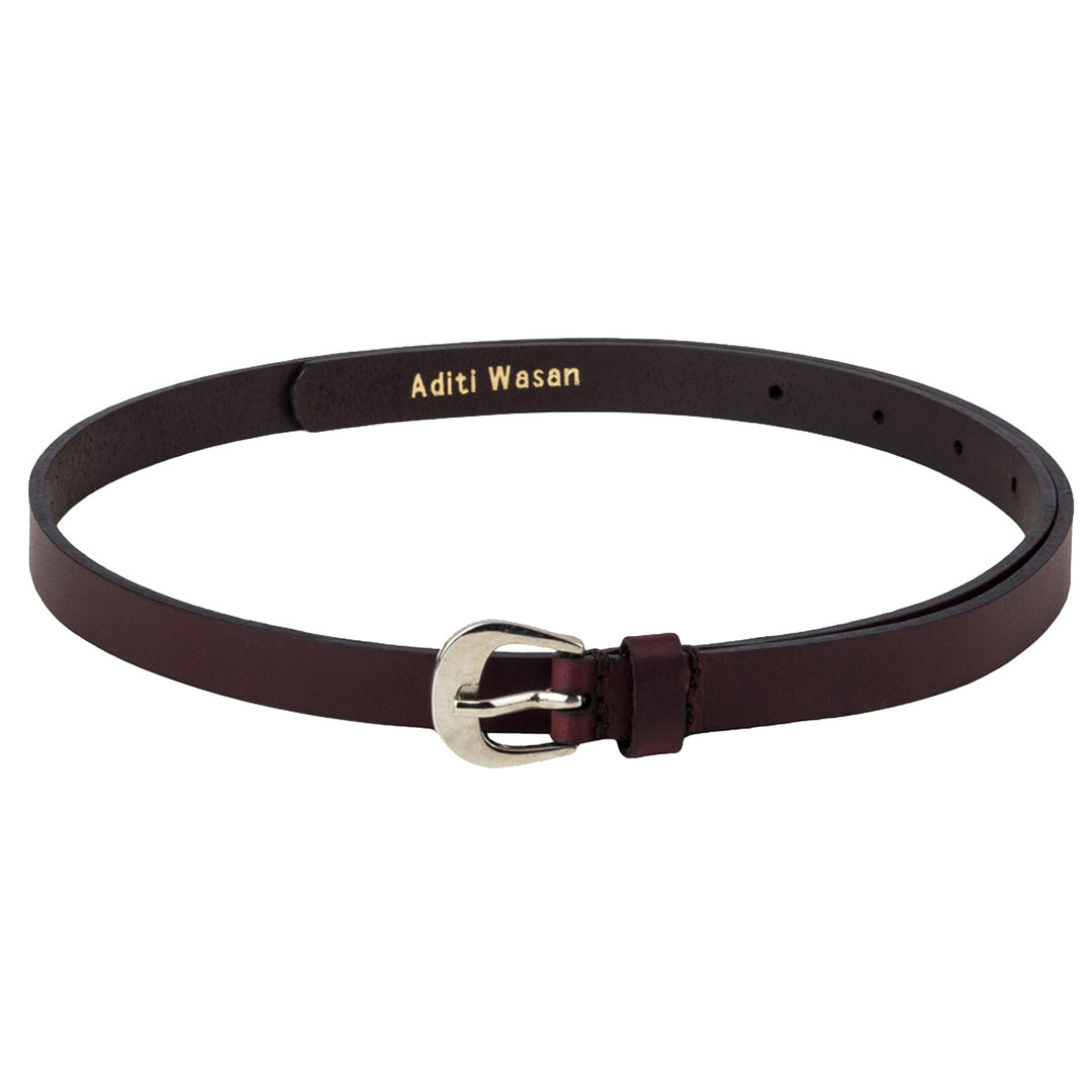 Genuine Leather Women's Oil Pull-Up Belt | Elegant Two-Tone Design