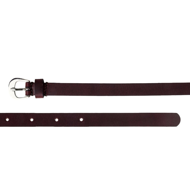 Genuine Leather Women's Oil Pull-Up Belt | Elegant Two-Tone Design