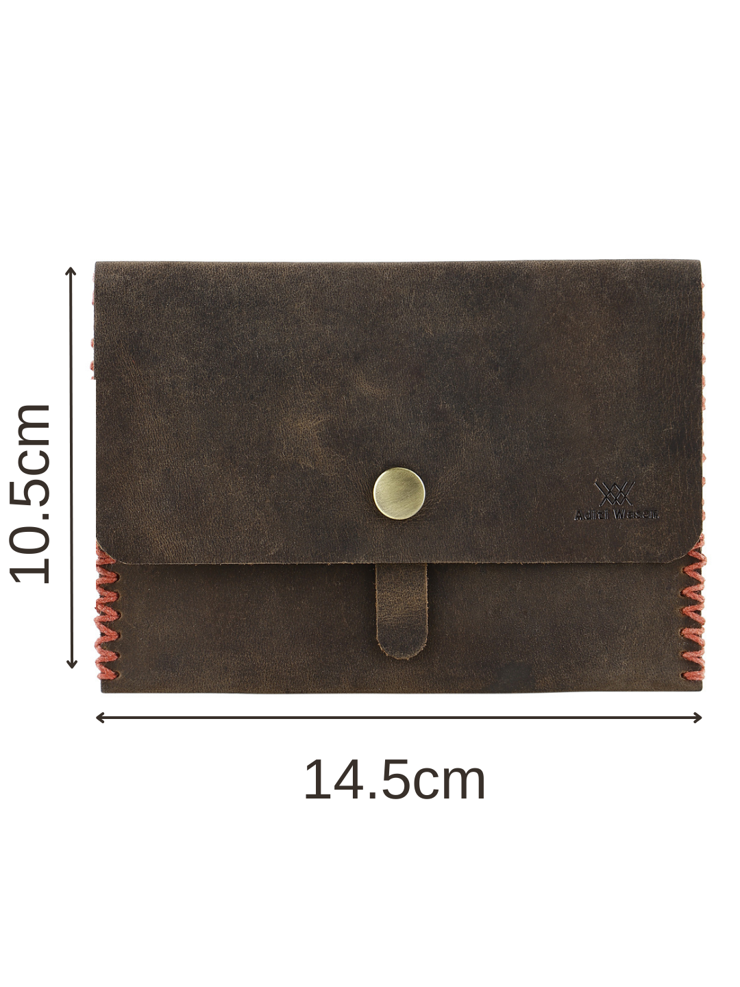 Genunie Leather Brown Antic Design Travel Wallet for Men & Women