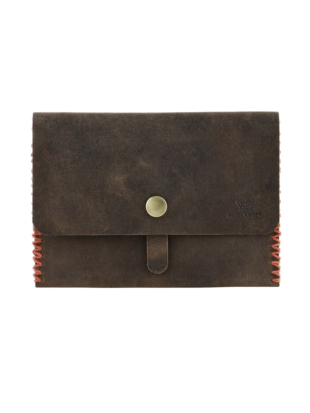 Genunie Leather Brown Antic Design Travel Wallet for Men & Women