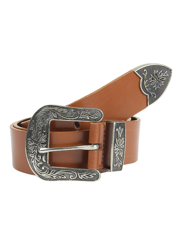 genuine leather men tan cowboy belt aw tncobl228 tan