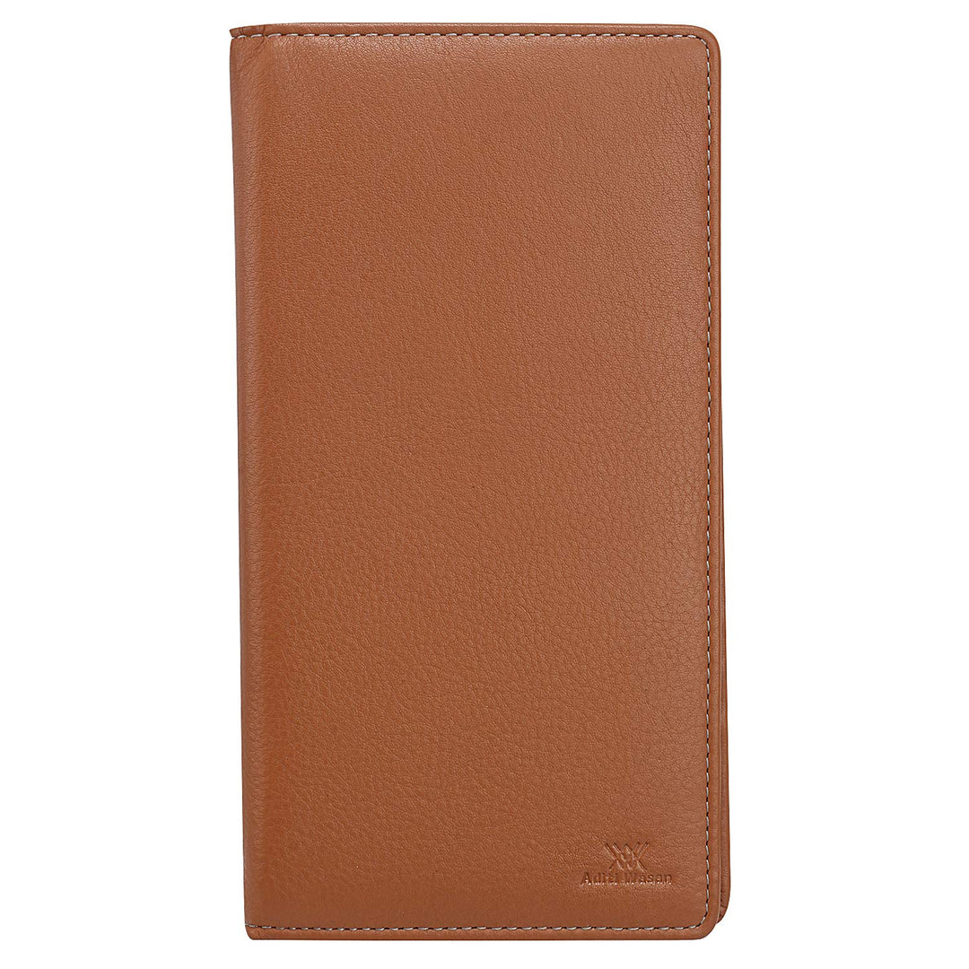 genuine leather cognac tan organizer