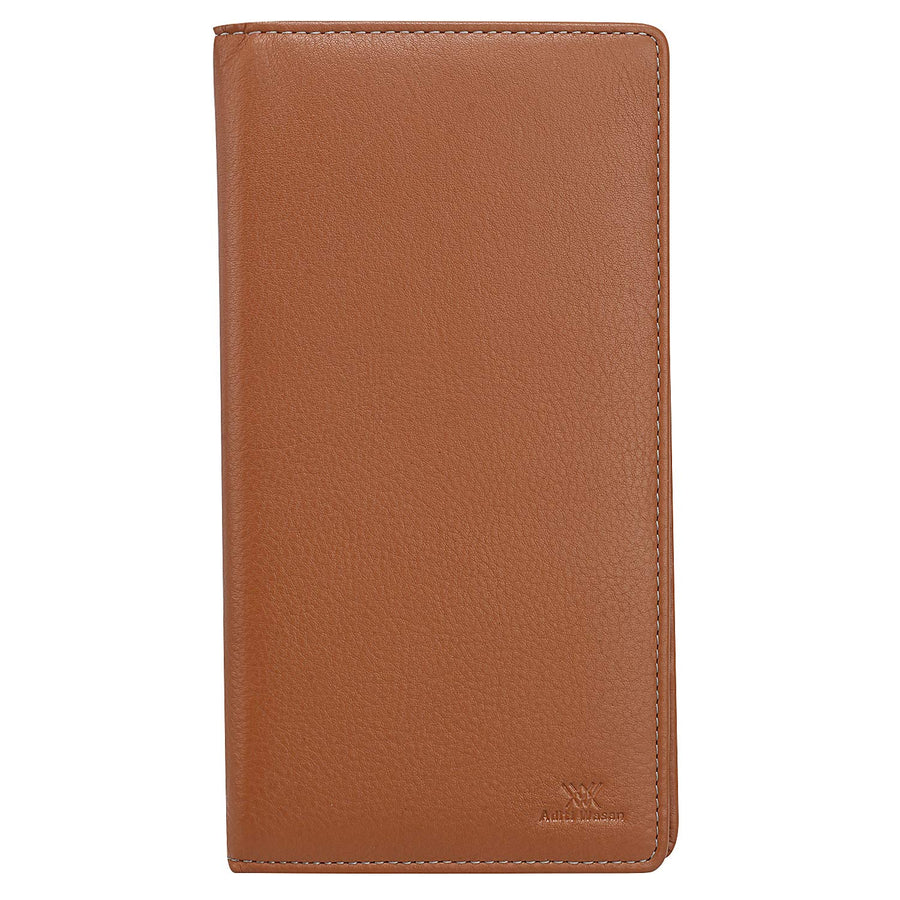 genuine leather cognac tan organizer