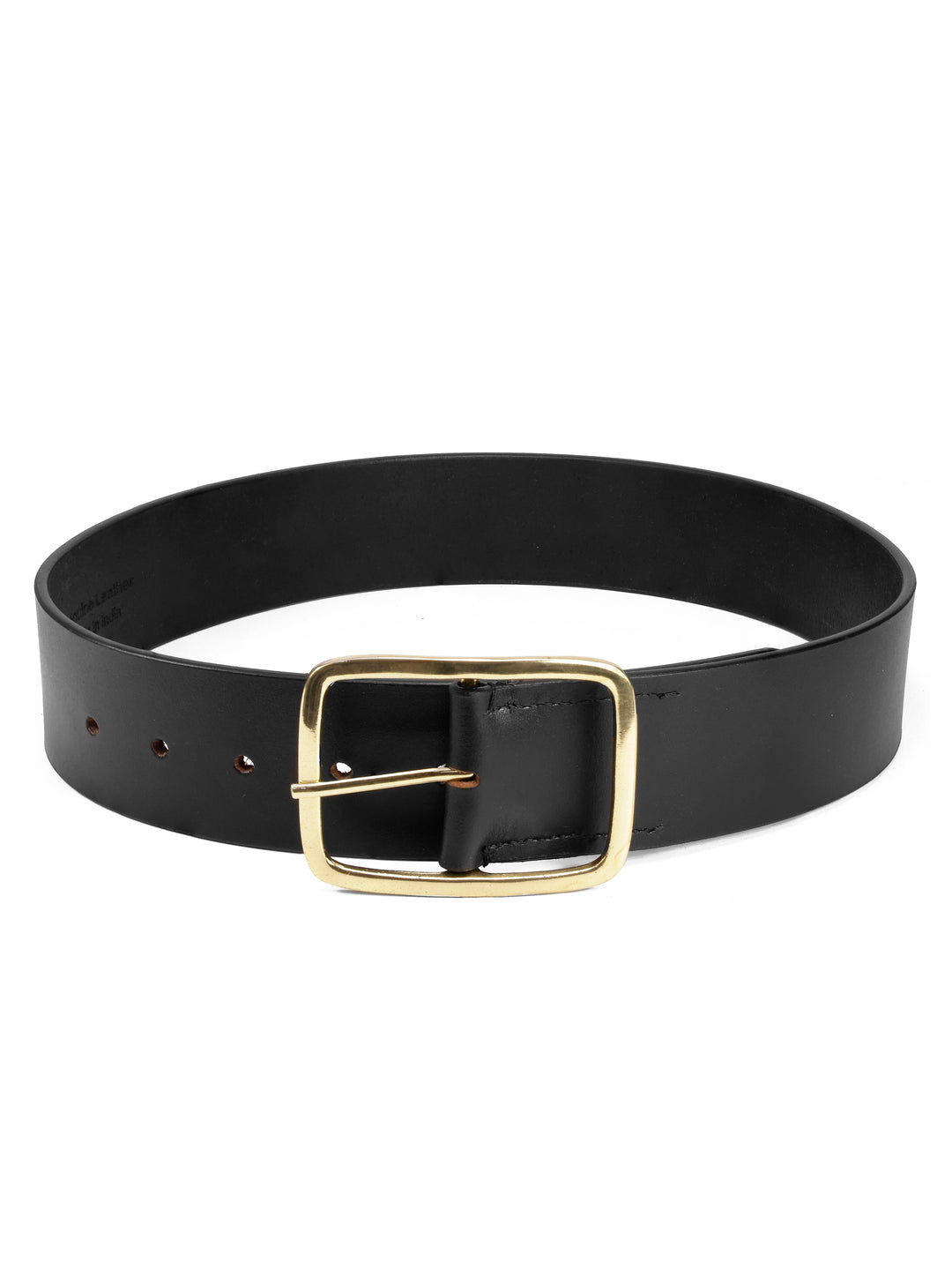 Women's Genuine Leather Belt | Classic Brass Buckle Accessory