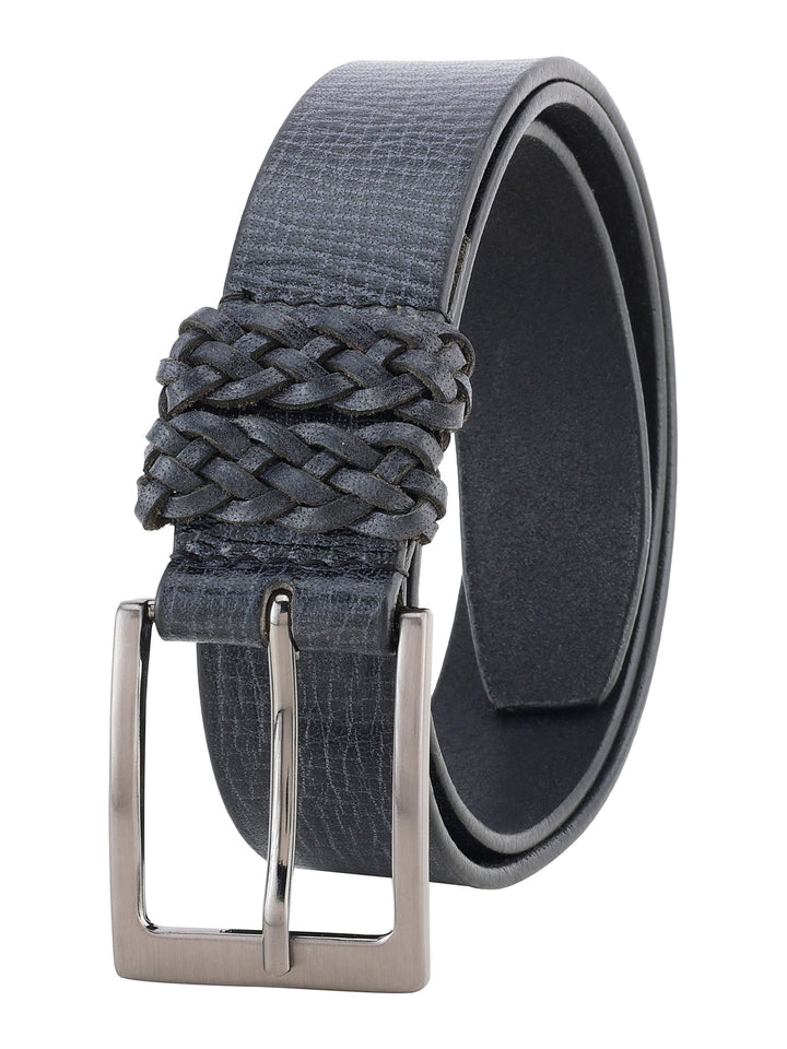 Genuine Leather Men's Semi-Formal Anthra Black Belt