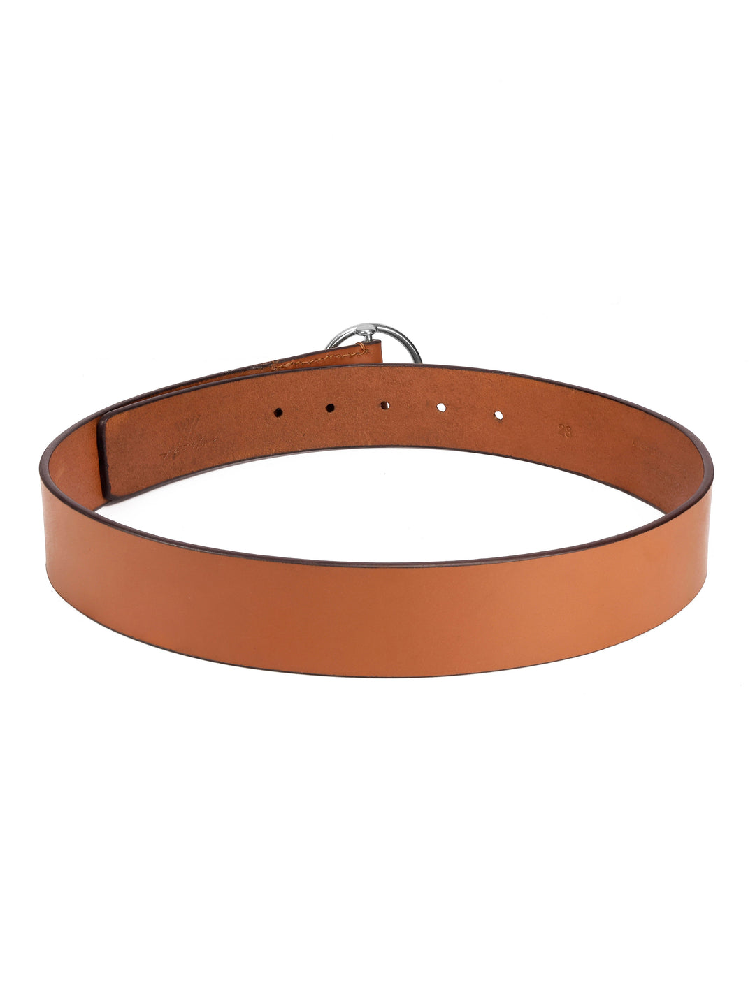 Women's Tan Leather Belt | Stylish O-Ring Buckle for Versatile Outfits