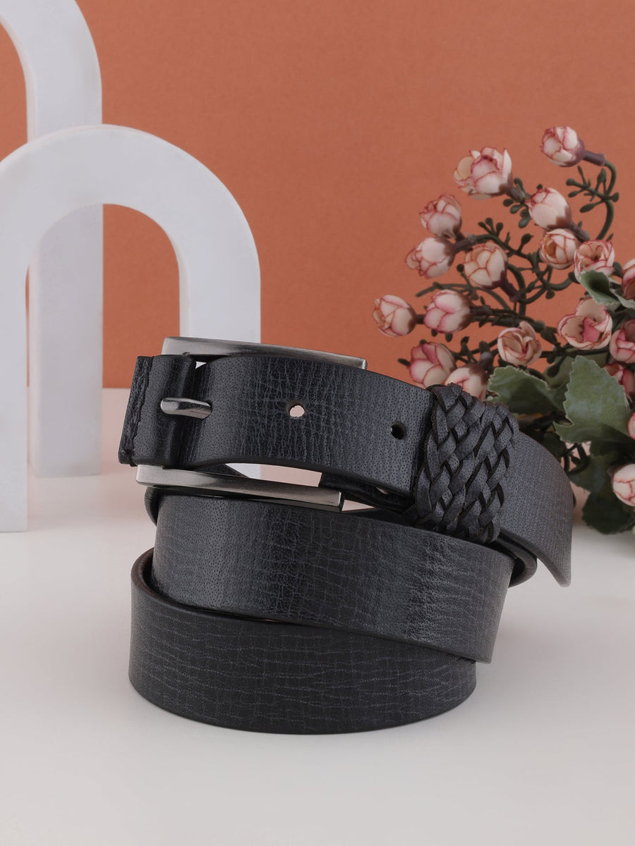 Anthra Black Blue Shade Genuine Leather Women's Belt