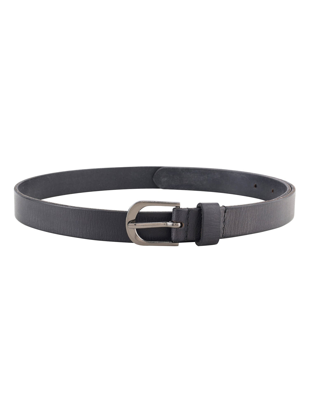 Black Genuine Leather Women's Semi Belt