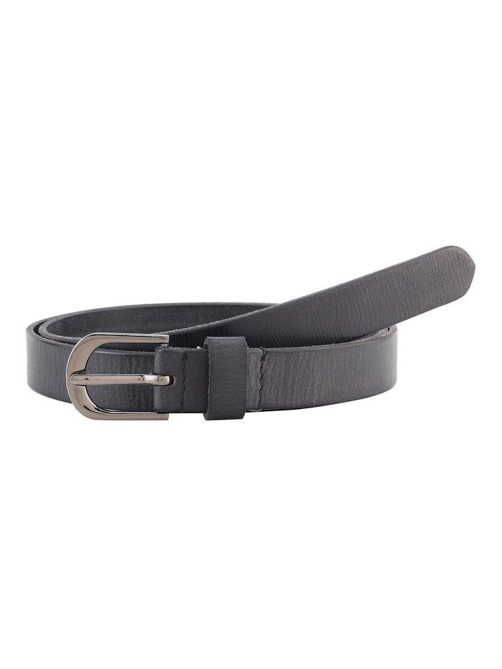 Black Genuine Leather Women's Semi Belt