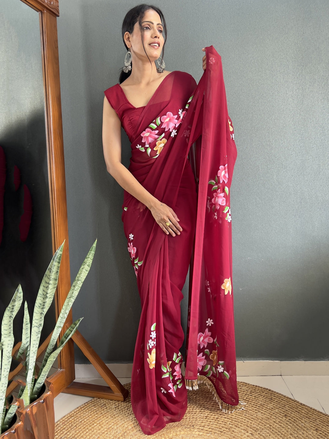 Vibrant color luxurious fabric exclusive attire crafted for elegance and style.