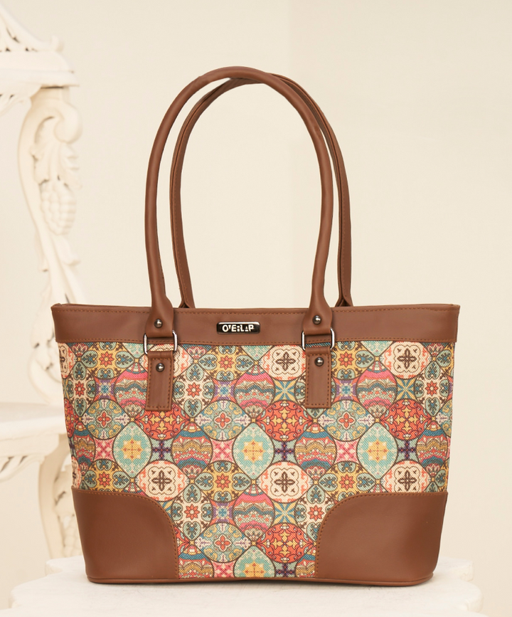 Artistic Printed Polycotton Canvas Tote Bag | Versatile Style for Everyday Use