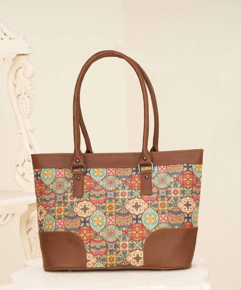 Artistic Printed Polycotton Canvas Tote Bag | Versatile Style for Everyday Use