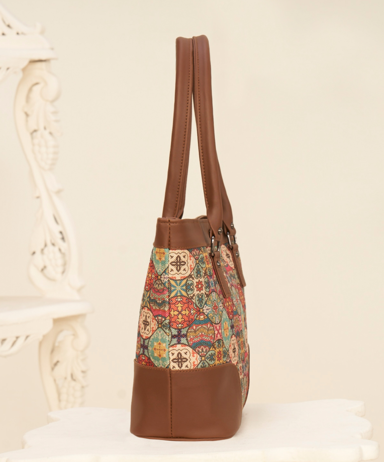 Artistic Printed Polycotton Canvas Tote Bag | Versatile Style for Everyday Use