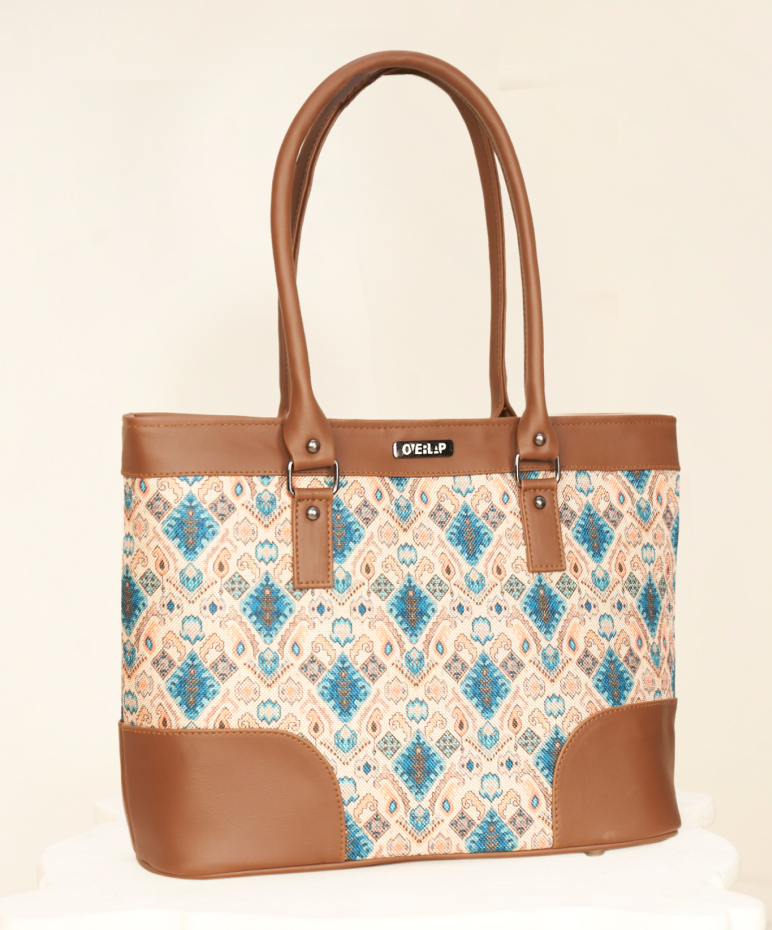 Ethnic Inspired Jute Tote Bag | Vibrant Print & Sustainable Design