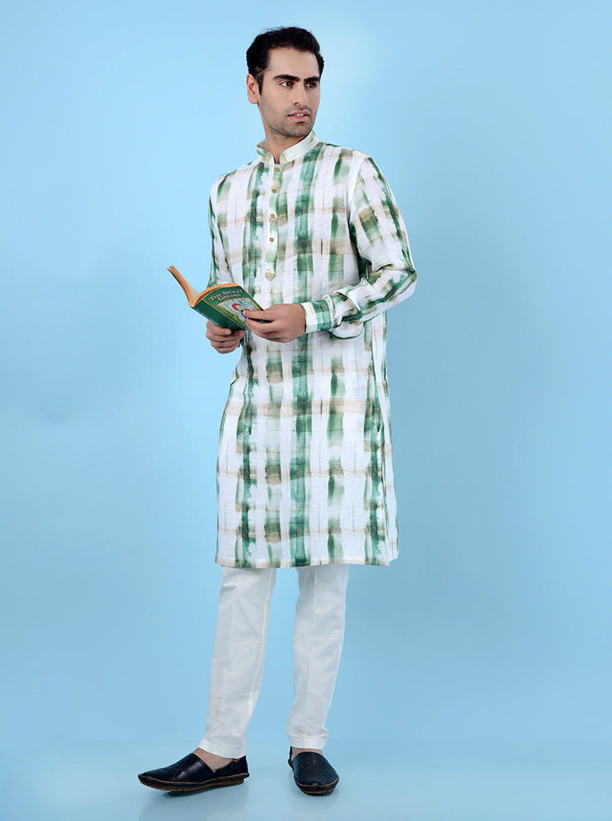 Elegant kurta pajama set featuring a unique design, perfect for festive occasions and celebrations in the USA.