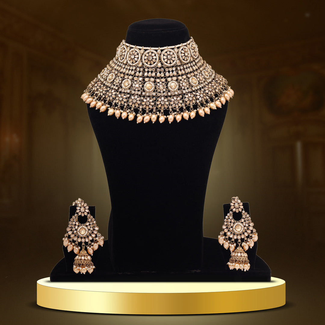 Kundan Bridal Jewelry Set | Luxurious Gold Dulhan Set