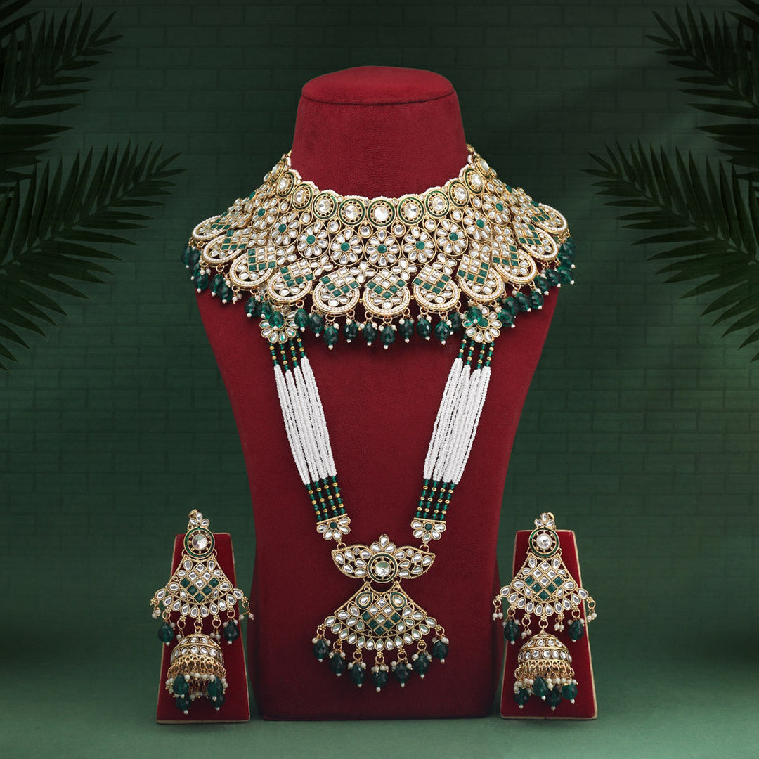 Bridal Set | Kundan Dulhan Jewelry Bridal Set Luxurious Design