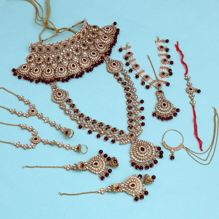 Elegant Kundan Bridal Set | Dulhan Jewelry for Weddings